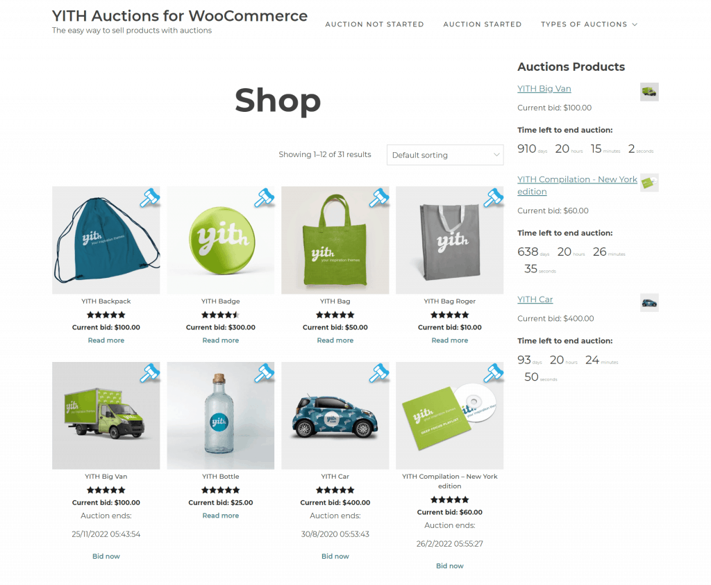 YITH Auctions for WooCommerce