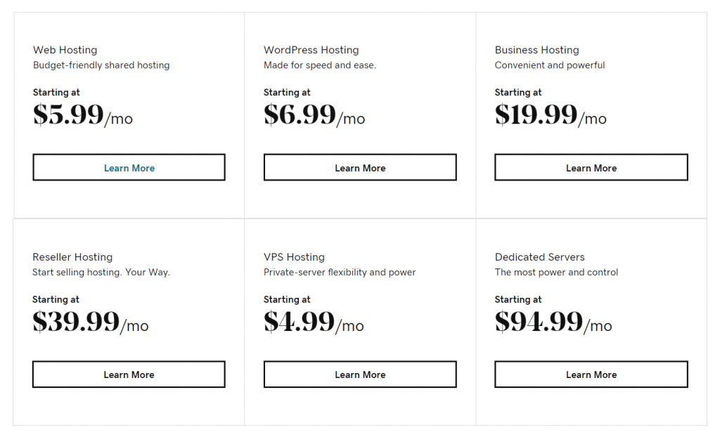 godaddy pricing