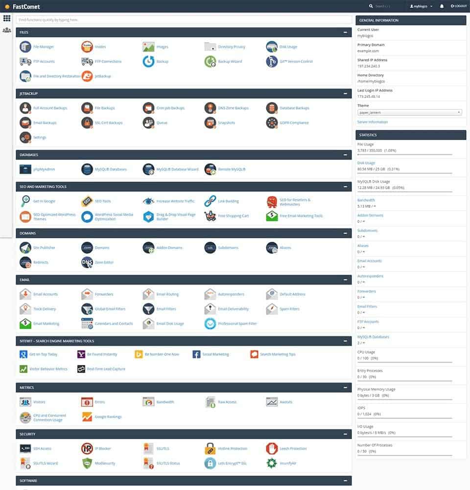 FastComet-cPanel